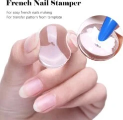Merkloos Siliconen Nagel Stempel Set - Nailstamp - Stempel Nagellak - French Manich Nailstampel - Nail Stamper -Nagelverzorging Winkel 1200x1169 5