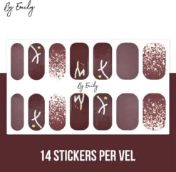 By Emily - Nagel Wrap - Star Struck | 14 Stickers | Nail Wrap | Nail Art | Trendy | Design | Nagellakvrij | Eenvoudig | Nagel Wrap | Nagel Stickers | Folie | Zelfklevend | Sjablonen -Nagelverzorging Winkel 1200x1173 11