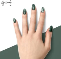By Emily - Nagel Wrap - Greeny Gray | 14 Stickers Per Vel | Nail Wrap | Nail Art | Trendy | Design | Nagellakvrij | Eenvoudig | Nagel Art | Nagel Wrap | Nagel Stickers | Folie | Zelfklevend | Sjablonen -Nagelverzorging Winkel 1200x1173 25