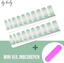 By Emily - Nagel Wrap - Sparkly Green | 20 Stickers | Nail Wrap | Nail Art | Trendy | Design | Nagellakvrij | Eenvoudig | Nagel Wrap | Nagel Stickers | Folie | Zelfklevend | Sjablonen -Nagelverzorging Winkel 1200x1173 29