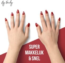 By Emily - Nagel Wrap - Flowery & Red | 14 Stickers Per Vel | Nail Wrap | Nail Art | Trendy | Design | Nagellakvrij | Eenvoudig | Nagel Art | Nagel Wrap | Nagel Stickers | Folie | Zelfklevend | Sjablonen -Nagelverzorging Winkel 1200x1173 35