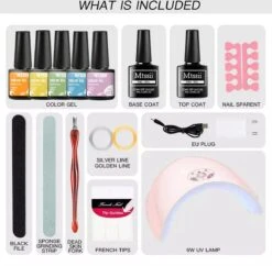 Mtssii - Gelnagel Kit - 5 ZOMER KLEUREN Gellak - Blauw, Groen, Oranje/nude, Geel En Lila- Starterkit - Manicure Set - 54 Watt UV Lamp - Gel Nagels -Nagelverzorging Winkel 1200x1176 4