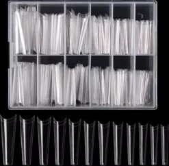 Royala Gel Flex 240x Nageltips In Tipbox - Transparant Long Coffin Half Cover C Curve - Kunstnagel Set - Nail Tips -French Nail Art Acryl Nagels & Gelnagels - Premium Quality Line -Nagelverzorging Winkel 1200x1177 27