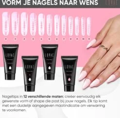 Lovae Cosmetics Polygel - Polygel Kit - Nagels Starterspakket - Nageltips - Builder Gel - Set Van 4 Kleuren - 4 X 30 Gr -Nagelverzorging Winkel 1200x1178 6