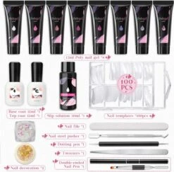 Merkloos Nagels Set - 8 Kleuren - Nagels Starter Set - Met Toplaag, Basislaag, Slipoplossing, Nagelverlengingsgel, Gel Builder - Voor DIY Voor Beginners - Beste Cadeau -Nagelverzorging Winkel 1200x1182 11