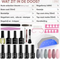 Gellak Starterspakket - Gellak - Gel Nagellak - Gellak Set - 6x8ML Kleuren - Nude Edition - Gellac - Nude Kleuren -Nagelverzorging Winkel 1200x1182 4