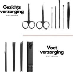 ⭐ATV PERFECTUM Luxe 18-delige - Manicure Set - Zwart Manicureset - Manicure Setje Pedicureset - Nagelschaartje - Nagelknipper – Nagelknipper Set - Manicureset - Manicuresetje -Nagelverzorging Winkel 1200x1184 7