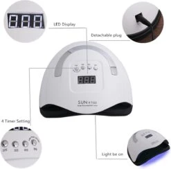 Professionele 180W LED Nageldroger Lamp - Gel Nagel Droger - 180W De Sterkste Nagellamp Op De Markt - Geschikt Voor Elke Nagel, Sneller Droger Voor Gel Polish Nail Apparatuur Automatische Sensor Nail Art Gereedschap Voor Vingernagel En Teennagel -Nagelverzorging Winkel 1200x1187 1