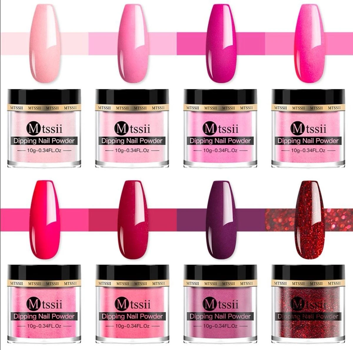 Dipping Powder Starter Kit - 8 Kleuren - Roze - Dip Poeder - Acryl Nagels - Dip Nagels - Meest Complete Starterspakket - Nagel Poeder - MTSSII - 6 Dipping Powder Starter Kit - 8 Kleuren - Roze - Dip Poeder - Acryl Nagels - Dip Nagels - Meest Complete Starterspakket - Nagel Poeder - MTSSII - - Afbeelding 6