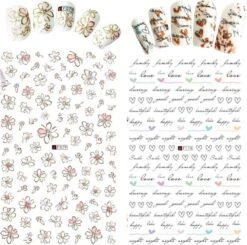 GUAPÀ - Nail Art 3D Nagel Stickers Set - Nagel Decoratie & Versiering Folie - 6 Sticker Vellen -Nagelverzorging Winkel 1200x1188 3