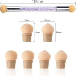 Sponsjes Stempel Pen Voor Gellak Of Nagellak Manicure | Brush Nail Art | Rood | Sparkolia -Nagelverzorging Winkel 1200x1189 6