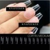 Gel Tips Nail Extension Full Cover Medium Coffin Ballerina False Tips Pre Shaped Nails Nepnagels 240ps Fake Nails- Plaknagels Met Lijm - Nageltips Transparant / Clear Tips + Nagellijm