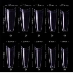 T-Vormige -Nagel Tips -Kort Opzetstukje - Clear - 500 Stuks - Tips Nail Extension- False Tips Plaknagels – Nageltips - Acrylnagels – Gelnagels -Polygel - Polyacryl