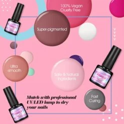 Royala C - Gellak Starterspakket + Inclusief Portable UV LED Lamp + Met 6 Verschillende Gellak Kleuren - Gellak Lamp – Gellac Set - Alle Benodigdheden In Eén -Nagelverzorging Winkel 1200x1194 9