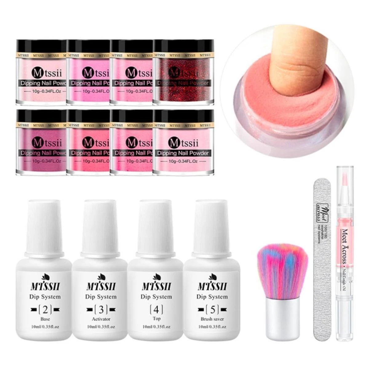 Dipping Powder Starter Kit - 8 Kleuren - Roze - Dip Poeder - Acryl Nagels - Dip Nagels - Meest Complete Starterspakket - Nagel Poeder - MTSSII - 2 Dipping Powder Starter Kit - 8 Kleuren - Roze - Dip Poeder - Acryl Nagels - Dip Nagels - Meest Complete Starterspakket - Nagel Poeder - MTSSII - - Afbeelding 2