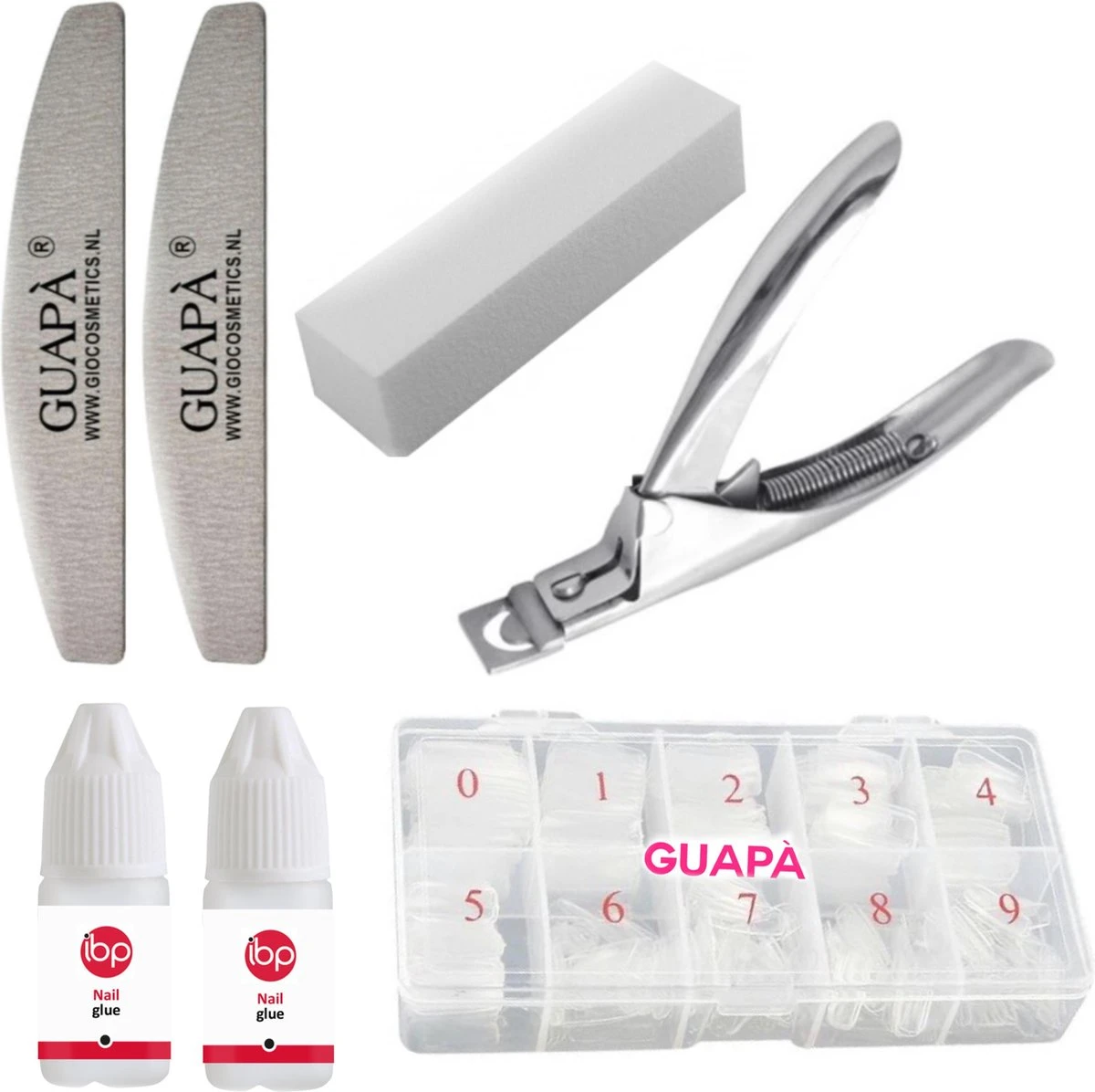 GUAPÀ - Kunstnagel Tips Voordeel Set 500 Stuks - Transparant Tips Met Nagellijm Tipknipper En Nagel Vijlen - Tips Voor Acryl Nagels & Gel Nagels / Hoge Kwaliteit - Professionele Markt 1 GUAPÀ - Kunstnagel Tips Voordeel Set 500 Stuks - Transparant Tips Met Nagellijm Tipknipper En Nagel Vijlen - Tips Voor Acryl Nagels & Gel Nagels / Hoge Kwaliteit - Professionele Markt