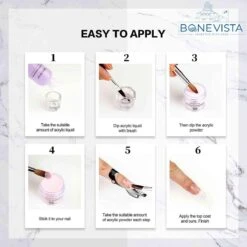 Bone Vista® Acryl Nagels Starterspakket - Wit, Roze & Transparant - Professionele Kunstnagels -Nagelverzorging Winkel 1200x1200 1017