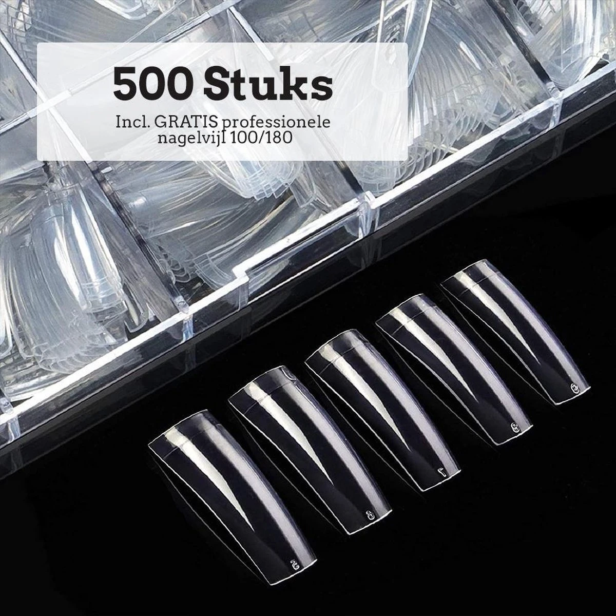 Nagel Tips Eldur - Kunstnagel Set 500 Stuks Transparant- Acryl En Gel - 500 Stuks - Gratis Verzending 1 Nagel Tips Eldur - Kunstnagel Set 500 Stuks Transparant- Acryl En Gel - 500 Stuks - Gratis Verzending