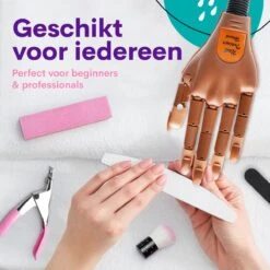 Merkloos Oefenhand Voor Nagels - Nailtrainer - Nagel Oefenhand - Compleet Acryl Nagels Starterpakket -Nagelverzorging Winkel 1200x1200 1123