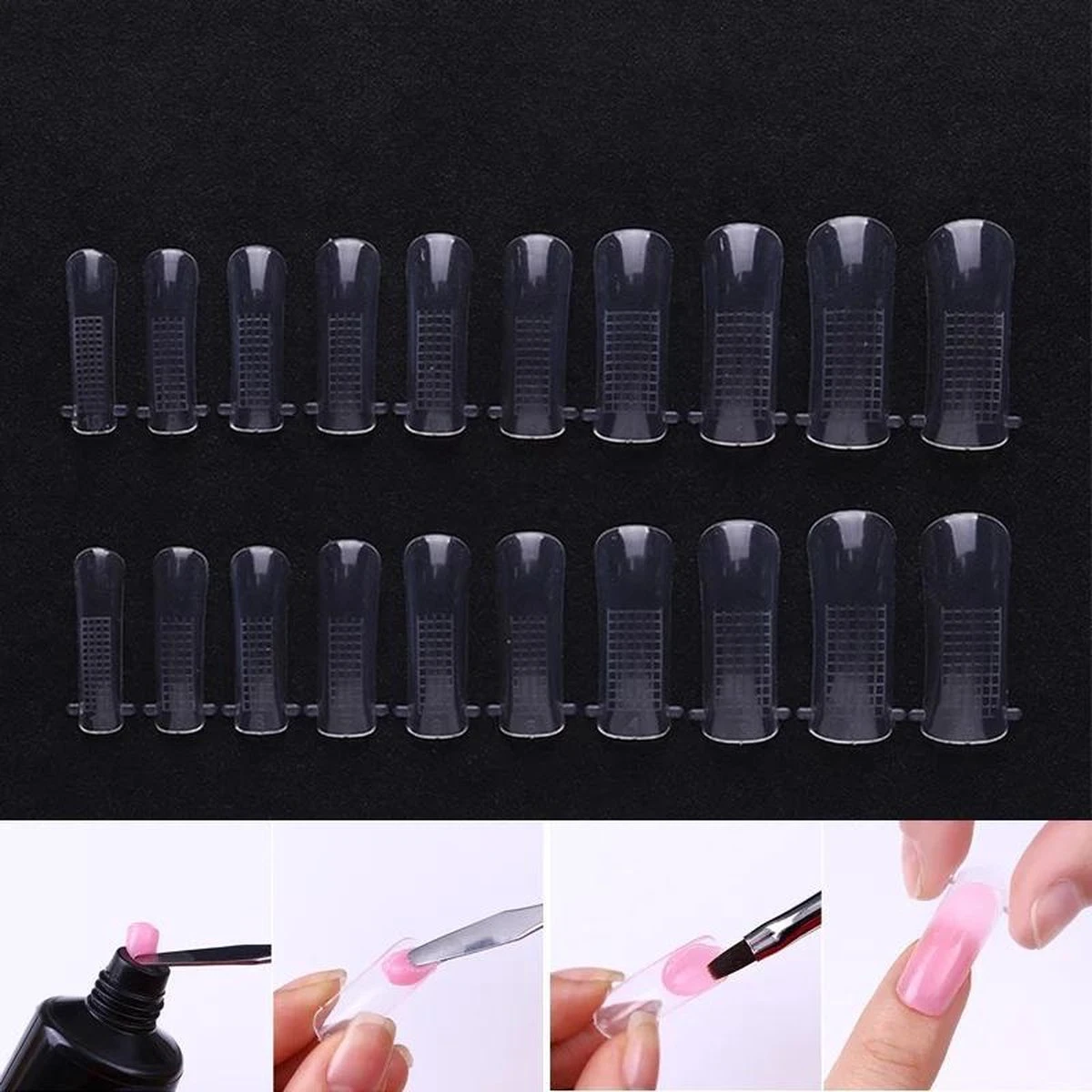 LOUZIR Nageltips Set - Transparant - 100 Stuks Transparant - French Nail Art Acryl Nagels En Gelnagels 10 LOUZIR Nageltips Set - Transparant - 100 Stuks Transparant - French Nail Art Acryl Nagels En Gelnagels - Afbeelding 10
