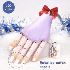 Oefen Nagels - 100 Stuks – Wit – Nailtrainer Tips - Nailtrainer Nagel Oefenhand - Oefenhand Voor Nagels – Nagel Oefenhand – Nailtrainer Refill – Nagel Bedjes Oefenhand -Nagelverzorging Winkel 1200x1200 1165