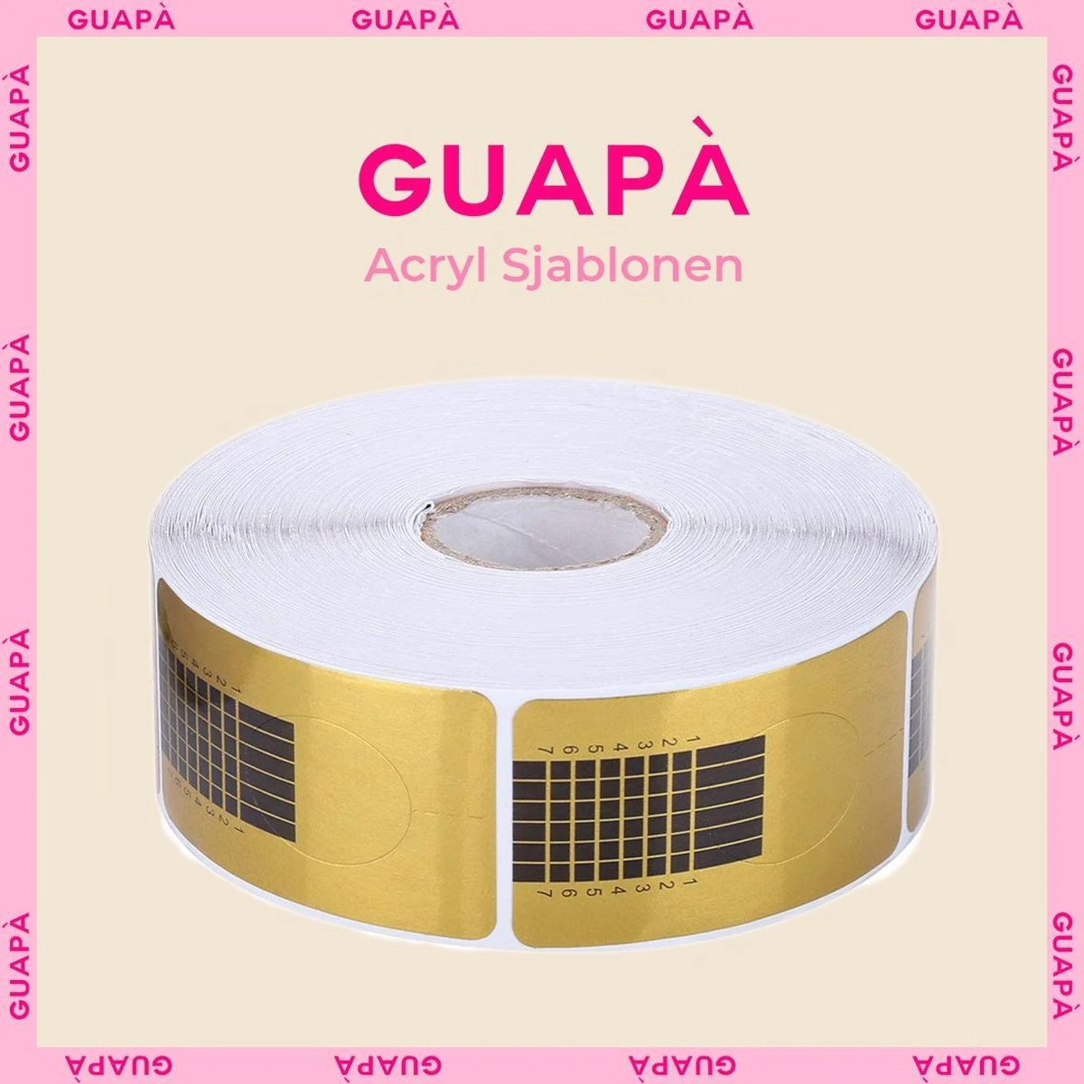 GUAPÀ | Acryl Nagel Sjablonen - Nail Forms - French Manicure - Goud | 500 Stuks 3 GUAPÀ | Acryl Nagel Sjablonen - Nail Forms - French Manicure - Goud | 500 Stuks - Afbeelding 3