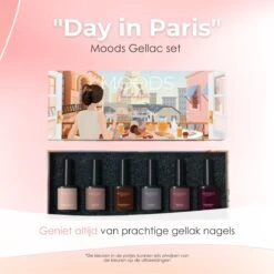 Moods Gellac 6-delige Set - Gel Nagellak - 8ML - Day In Paris - Gellac - Nagels - Gellak Starterspakket - Caramel Kleuren -Nagelverzorging Winkel 1200x1200 174