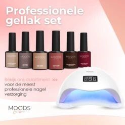 Moods Gellac 6-delige Set - Gel Nagellak - 8ML - Day In Paris - Gellac - Nagels - Gellak Starterspakket - Caramel Kleuren -Nagelverzorging Winkel 1200x1200 180