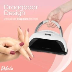 Rebela | Nageldroger | Gelnagels | GEL UV LED Nail Lamp 168w | UV Lamp Gelnagels | Led Nagellamp | Nageldroger | Wit -Nagelverzorging Winkel 1200x1200 342
