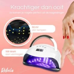 Rebela | Nageldroger | Gelnagels | GEL UV LED Nail Lamp 168w | UV Lamp Gelnagels | Led Nagellamp | Nageldroger | Wit -Nagelverzorging Winkel 1200x1200 345