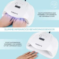Murley’s Pro Dual Nagellamp Gellak Nageldroger - UV LED Nagel Lamp - 54 Watt - 36 LED’s -Nagelverzorging Winkel 1200x1200 367