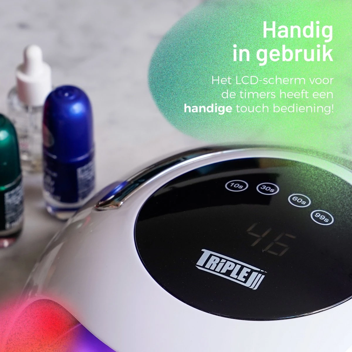 Triple J® UV Lamp Gelnagels - Nageldroger - Nagellamp - Automatische Timer - 36 LEDs - Wit 9 Triple J® UV Lamp Gelnagels - Nageldroger - Nagellamp - Automatische Timer - 36 LEDs - Wit - Afbeelding 9