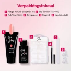 Miss Jules® Polygel Kit - 30 Ml Natural Pink - Polygel Nagels Starterspakket – Polygel Set Incl. Instructievideo (NL) – Polygel Starters Kit -Nagelverzorging Winkel 1200x1200 440