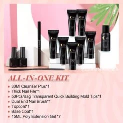 Polygel Kit - Polygel Set - Nagelverlenging - Polygel 7 Kleuren - Polygel Nagels - Kunstnagels - Gel Polish - Acryl Gellak -Nagelverzorging Winkel 1200x1200 456