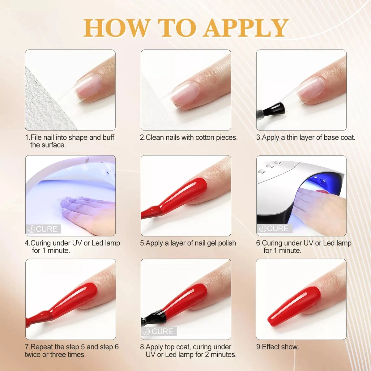 Royala Gellak D4 Starterspakket + Inclusief UV Lamp + Met 10 Verschillende Gellak Kleuren - Gellak Lamp – Gellac Set - Alle Benodigdheden In Eén - Uitgebreid 62-Delig Pakket 19 Royala Gellak D4 Starterspakket + Inclusief UV Lamp + Met 10 Verschillende Gellak Kleuren - Gellak Lamp – Gellac Set - Alle Benodigdheden In Eén - Uitgebreid 62-Delig Pakket - Afbeelding 19