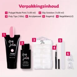 Miss Jules® Polygel Kit - 30 Ml Nude Pink - Polygel Nagels Starterspakket – Polygel Set Incl. Instructievideo (NL) – Polygel Starters Kit -Nagelverzorging Winkel 1200x1200 477