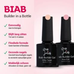 Miss Jules® BIAB Starter Pakket – Builder In A Bottle – BIAB Nagel Builder Gel – BIAB Nagellak Starterset - Inclusief UV/LED Lamp & Instructievideo (NL) -Nagelverzorging Winkel 1200x1200 530