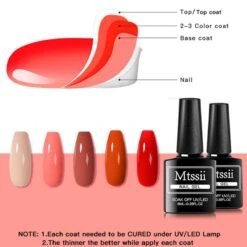 Mtssii - Gelnagel Kit - 5 Kleuren Gellak - Nude En Rood Tinten - Starterkit - Manicure Set - 54 Watt UV Lamp - Gel Nagels Starterspakket - Nepnagels - -Nagelverzorging Winkel 1200x1200 629
