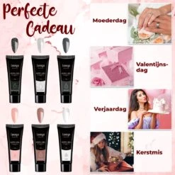 Luneya Polygel Kit - Black Pink Edition - 6 Kleuren - Polygel Nagels Starterspakket - Tasje - Incl. UV LED Lamp 15 Luneya Polygel Kit - Black Pink Edition - 6 Kleuren - Polygel Nagels Starterspakket - Tasje - Incl. UV LED Lamp -Nagelverzorging Winkel 1200x1200 642