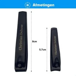 Christian Deluxe® Combo Nagelknipper Set - Zwart - Inclusief Luxe Opberg Etui - Nagelschaar Voor Knippen Van Teennagels En Vingernagels -Nagelverzorging Winkel 1200x1200 695