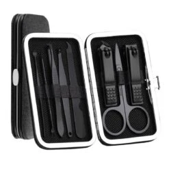 Manicure / Pedicure Set (8 Stuks) Hoge Kwaliteit Nagel Schaar Pincet Nagel Knipper Verzorging Zwart -Nagelverzorging Winkel 1200x1200 768