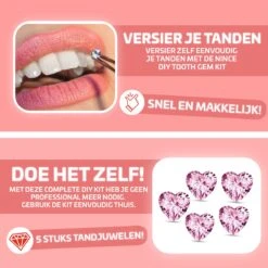 Nince DIY Tooth Gem Kit Hoogwaardig Materiaal - Lichtroze Hart -Nagelverzorging Winkel 1200x1200 825