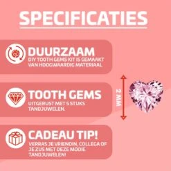 Nince DIY Tooth Gem Kit Hoogwaardig Materiaal - Lichtroze Hart -Nagelverzorging Winkel 1200x1200 826