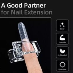 Polygel Klem - Polygel - Nagel Klem - Nagel Clip - Polygel Clip - Polygel Klemmen Nagel - Nail Clips - Transparant - 1 Stuk -Nagelverzorging Winkel 1200x1200 844
