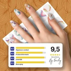 By Emily - Nagel Wrap - The Magic Belongs To Color | 16 Stickers | Nail Wrap | Nail Art | Trendy | Design | Nagellakvrij | Eenvoudig | Nagel Wrap | Nagel Stickers | Folie | Zelfklevend | Sjablonen -Nagelverzorging Winkel 1200x1200 909