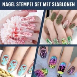 Nagel Stempel Set Met Sjablonen - Nail Art Stempelplaat - Gellak Tools - 10 Stuks - Levay® -Nagelverzorging Winkel 1200x1200 923
