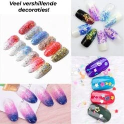 Merkloos 48 Verschillende Flesjes Nagel Decoratie Met Glitters En Sticker - Nail Art - Nagelversiering - Cadeau Tip -Nagelverzorging Winkel 1200x1200 928