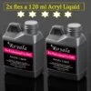 Royala 2x 120 Ml Acryl Vloeistof Liquid Monomer Nagellak - 240ml - Acryl Nagels - Acryl Starterset - Monomeer