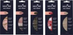 Herome Nail Wraps Starterkit Deluxe - 5 Verschillende Ontwerpen - 5x20 Stickers - Incl. Top Coat 4ml -Nagelverzorging Winkel 1200x579