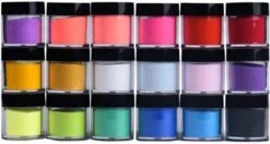 Acrylpoeders Set | 18 Stuks | 108 G Totaal Poeders | Acrylnagels | Nail Art | Acryl Kleuren | Acrylpigment | Poeder Voor Nepnagels | Nagelpoeder | Nagelstad -Nagelverzorging Winkel 1200x643